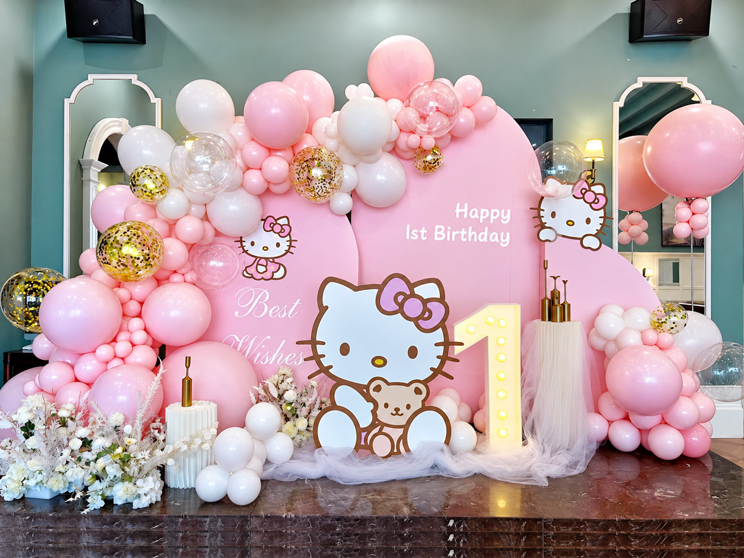 Trang Trí Sinh Nhật Hello Kitty Cho Bé Gái Dễ Thương